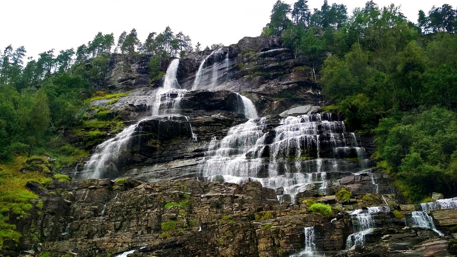 landskab, vandfald, Norge, vand