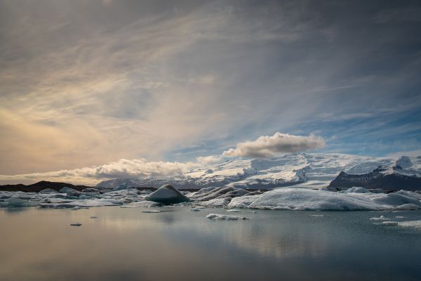 sollys, landskap, hav, vann, solnedgang, innsjø