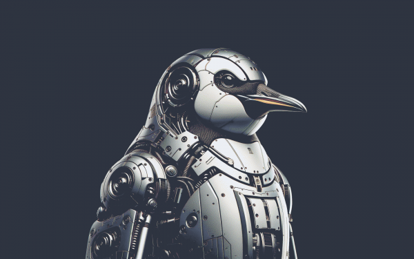 Linux,pinguini,robot