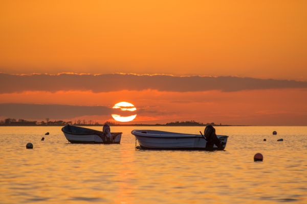 η δυση του ηλιου,θάλασσα,ουρανός,νερό,Himmel,σκάφος