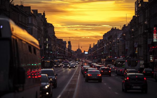 puesta de sol,ciudad,calle,Paisaje urbano,noche,la carretera