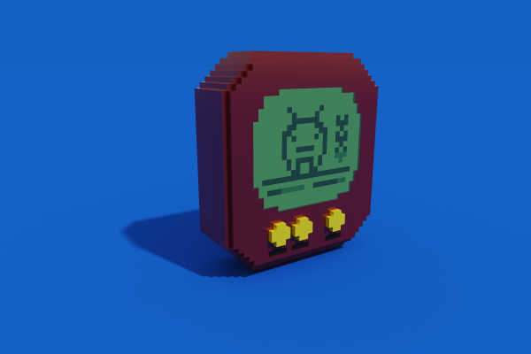 Tamagochi,Retro-Spiele,Konsolen,MagicaVoxel,Voxel,Pixel Kunst