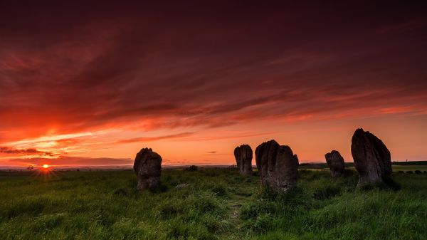 paesaggio,tramonto,collina,roccia,cielo,Alba