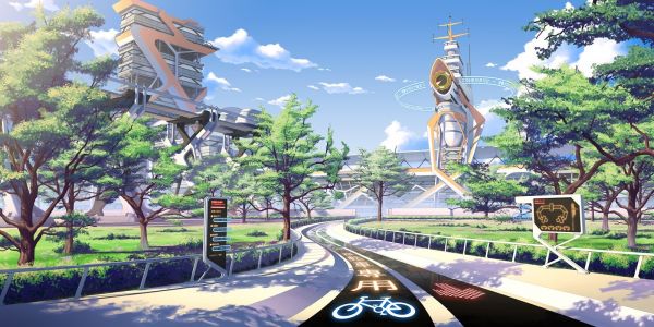 Japón, parque, futurista, Turismo, estaciones, recurso