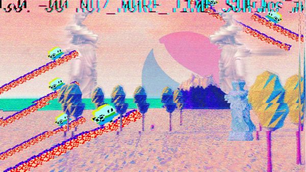 staty,vaporwave,logotyp,glitch art,förvrängning