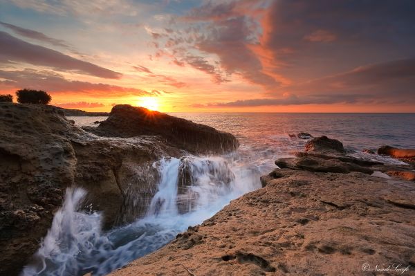 Pôr do sol,mar,céu,Itália,nuvem,dom