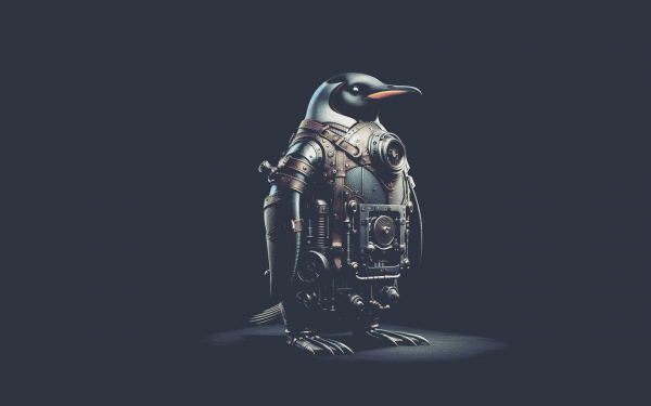 Linux,pinguini,dieselpunk