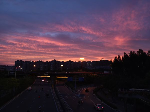 sunset glow,stradă