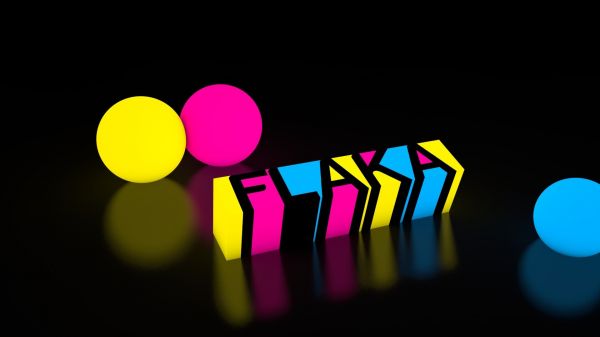 illustrazione, cerchio, CMYK, neon, sfera, giallo