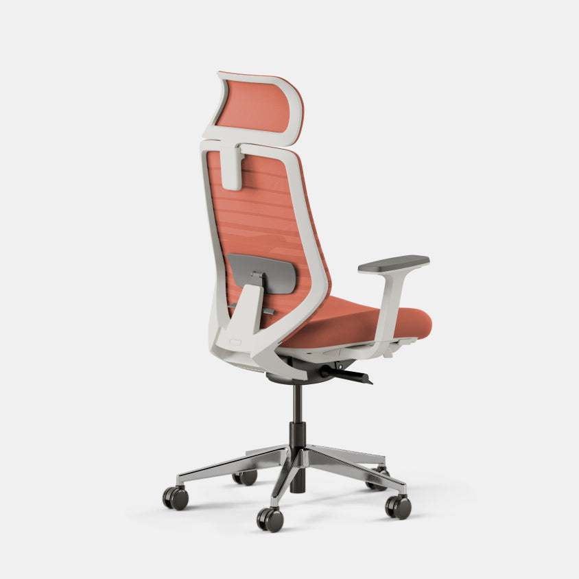 Seat Color:Poppy; Frame Color:White; Size:Standard