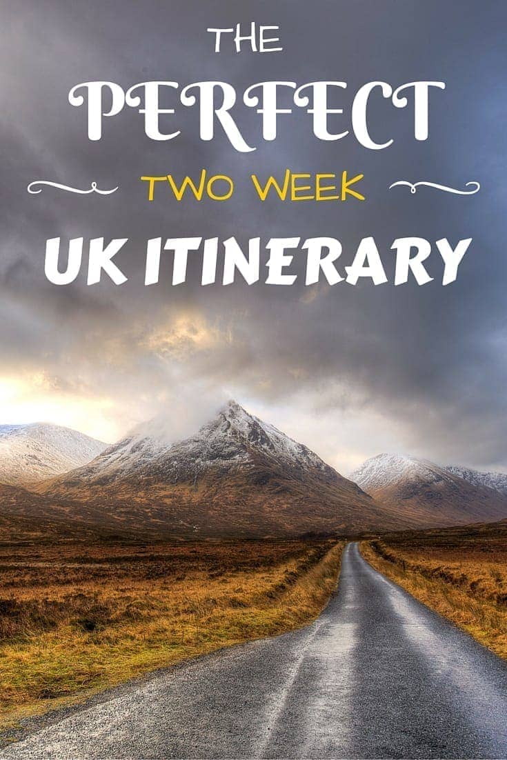 A detailed two week itinerary for a trip around the UK, taking in cultural highlights, national parks, four countries and four capital cities!