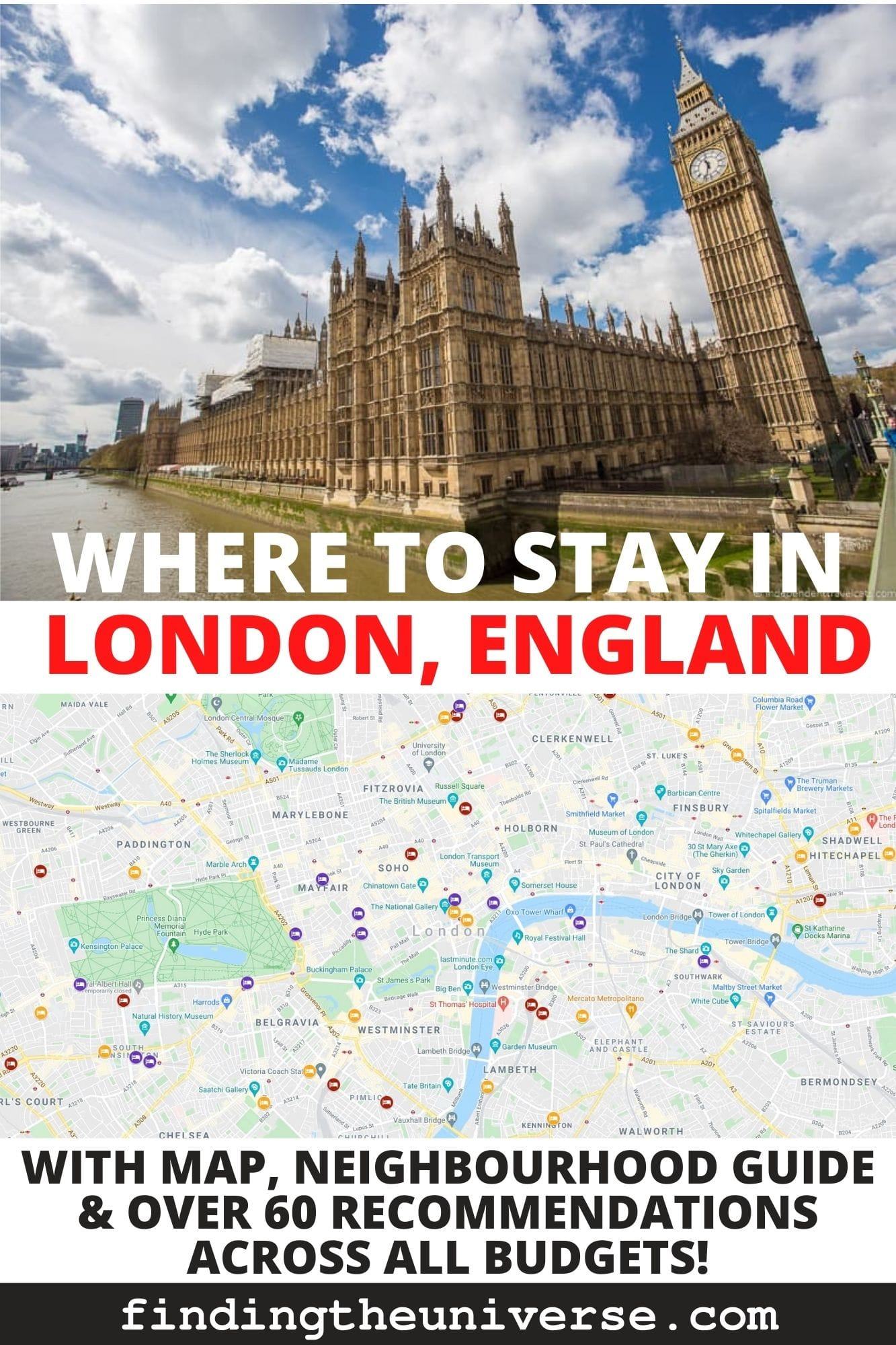 A detailed guide to where to stay in London. Overview of all the neighbourhoods, tips on the best places to stay and options for every budget