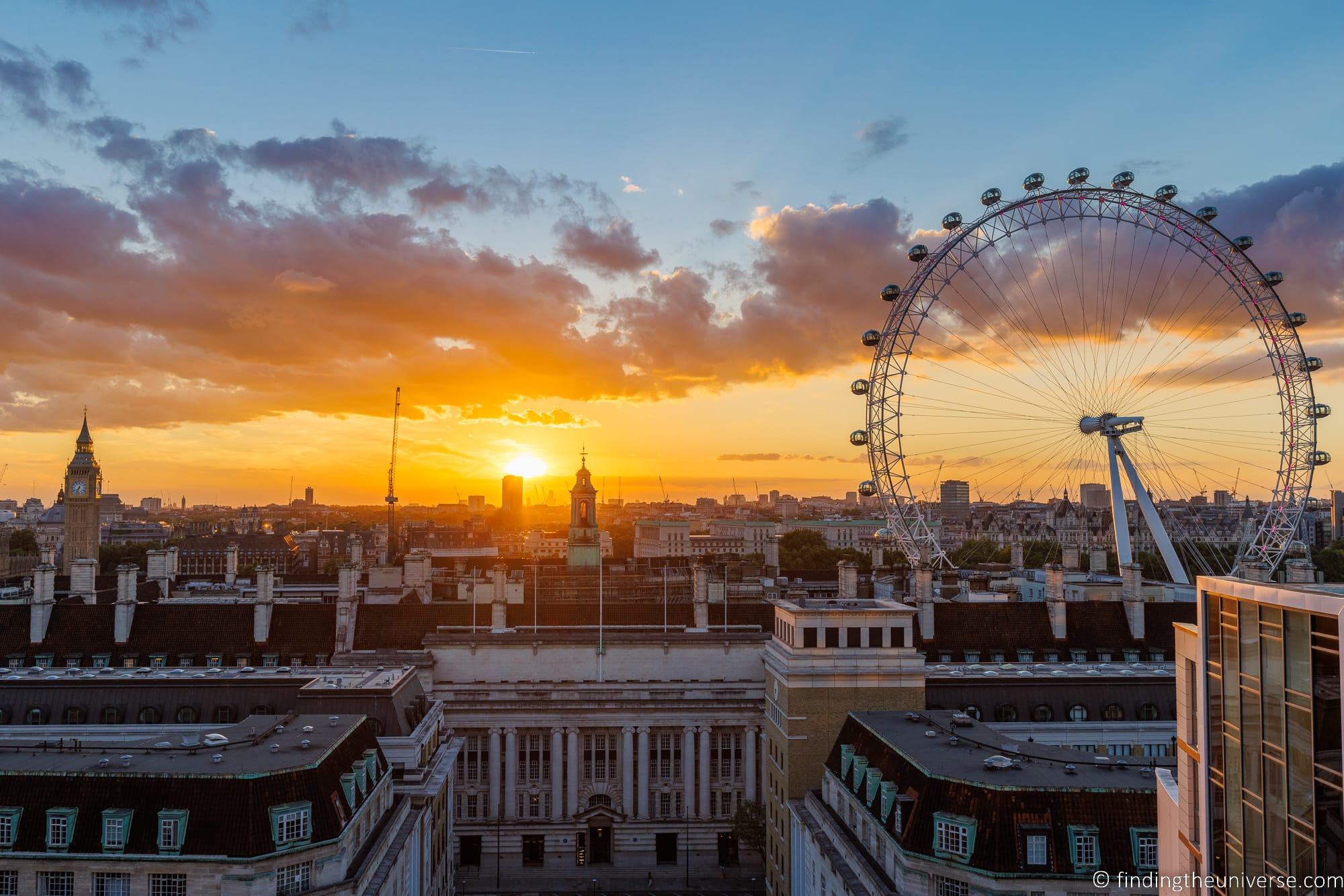 London Eye Sunset