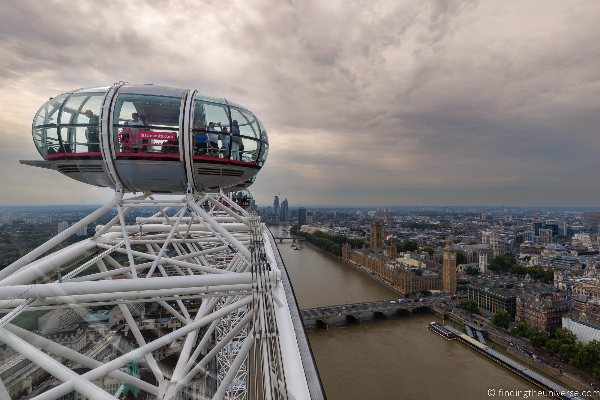 London Eye cloudy day