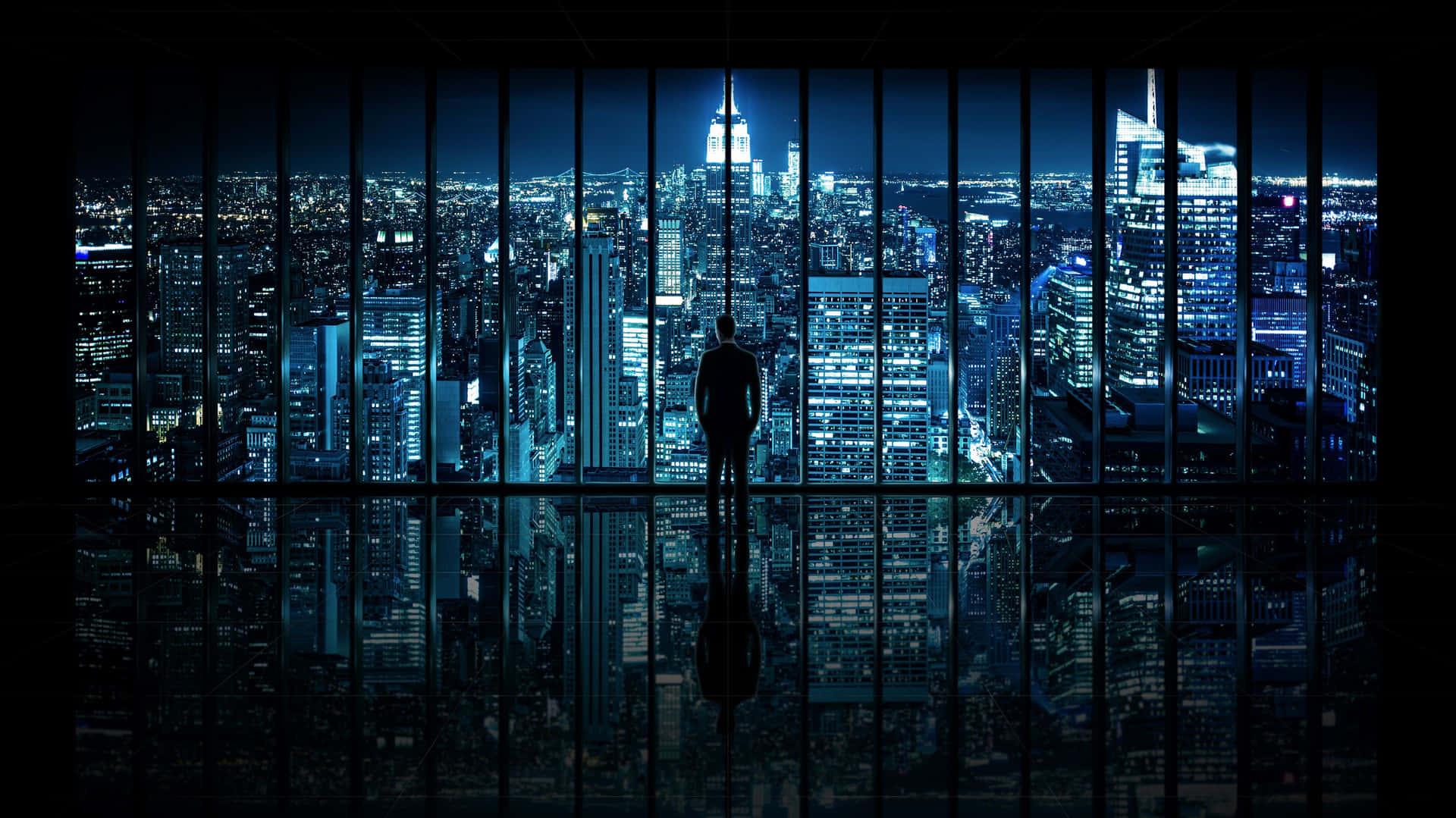 🔥 Download Glass Window Dark City 4k Wallpaper by @nlewis46 | Windows ...