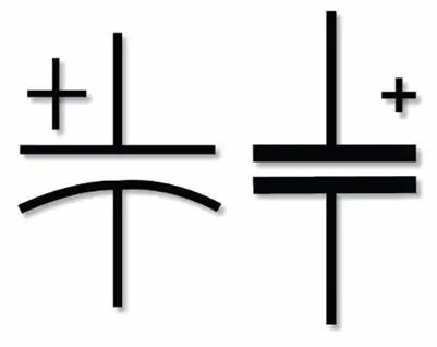 symbol of electrolytic capacitors