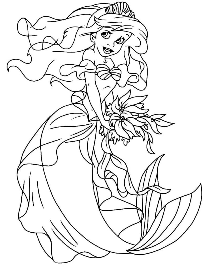 Ariel And Sisters Coloring Pages