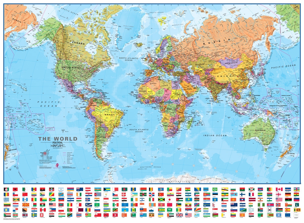 Detailed World Map With Country Names