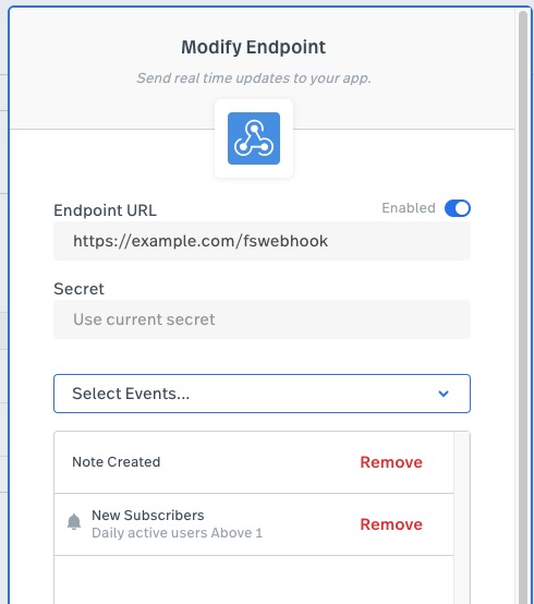 Webhooks Endpoint Configuration