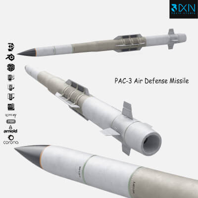 PAC-3 Air Defense Missile 3D Model