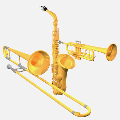 Horn Section Model Pack - Saxophone Trumpet and Trombone