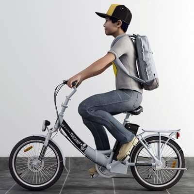 Boy Riding Bicycle 3D Model