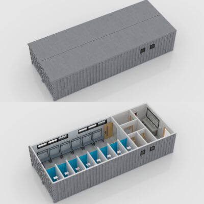 Container Changing Room 3D Model