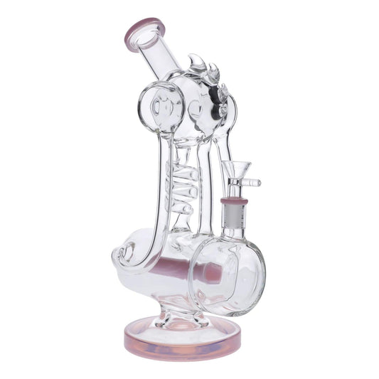 Daily High Club Dab Rig Bent Neck Water Pipe w/Bowl & Quartz-Milky Purple(RCL-L-L02MPP)(