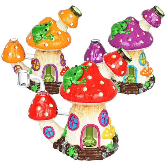 Gift Guru Dab Rig Toadstool House Dab Rig - 7.5"/14mm F/Clrs Vry