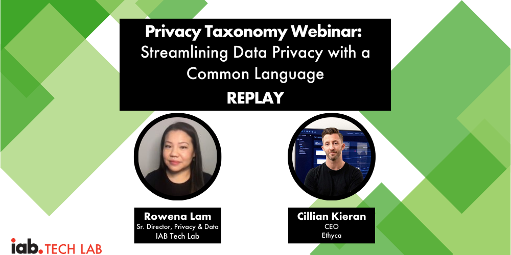 IAB Tech Lab Privacy Taxonomy Webinar