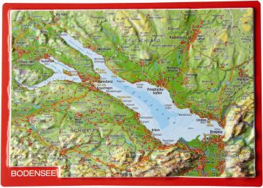 Reliefpostkarte Bodensee