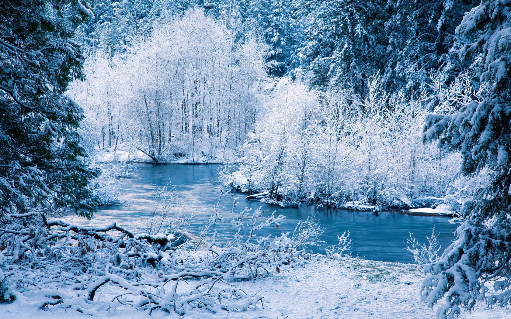 121259 télécharger l'image neige, hiver, paysage, arbres, nature, rivières - fonds d'écran et économiseurs d'écran gratuits