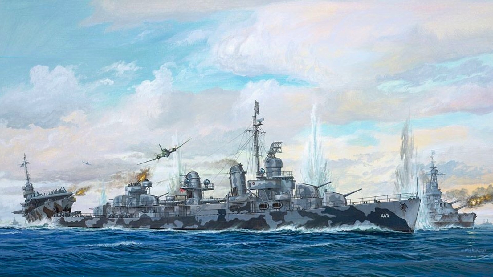 219262 descargar imagen militar, buques de guerra, destructor, marina estadounidense, uss fletcher (dd 445): fondos de pantalla y protectores de pantalla gratis