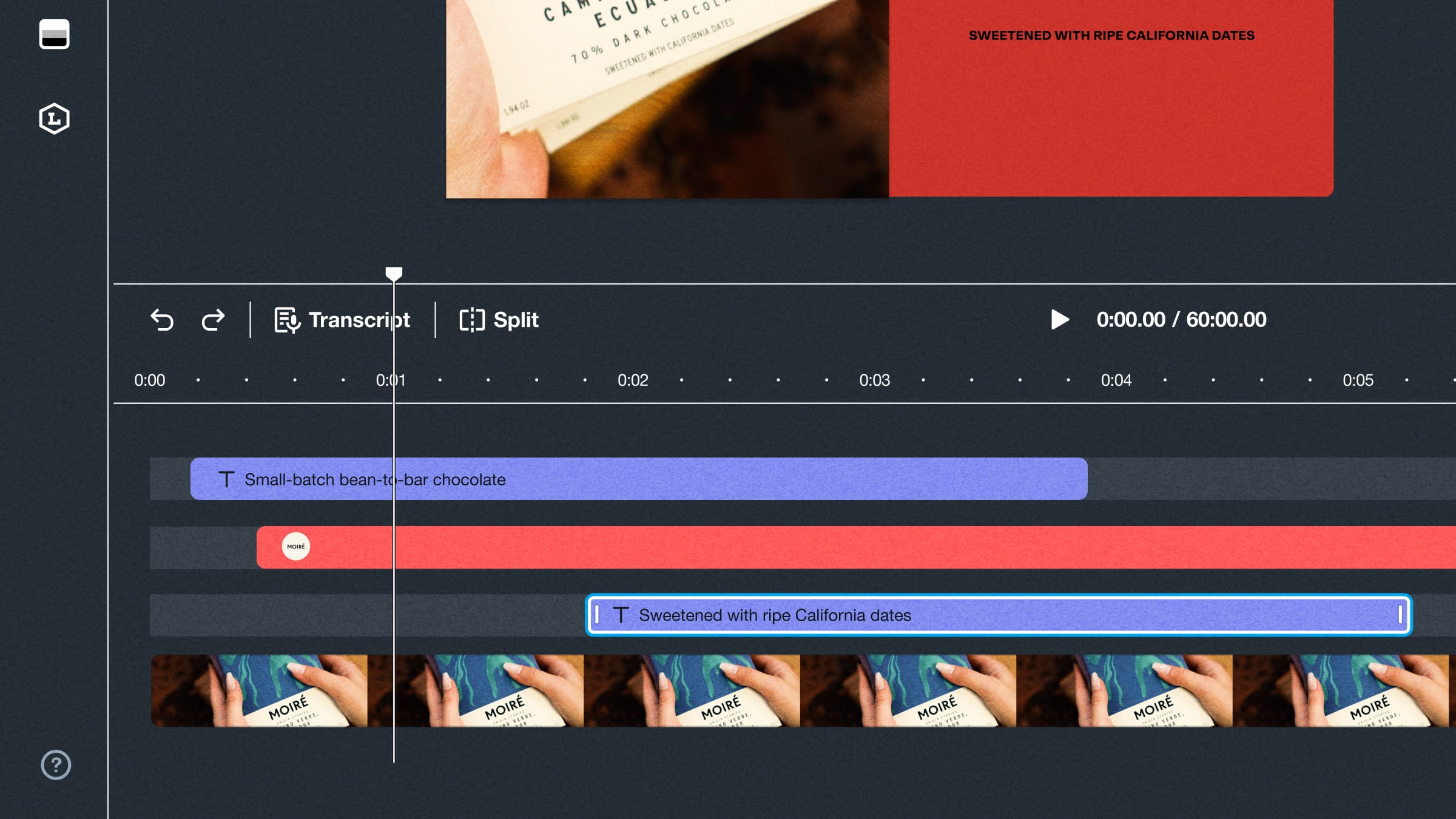 Image of Vimeo's timeline editor