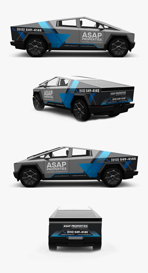 Cybertruck business ad wrap