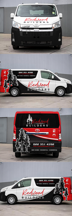 REDWOOD BUILDERS Van Wrap Design