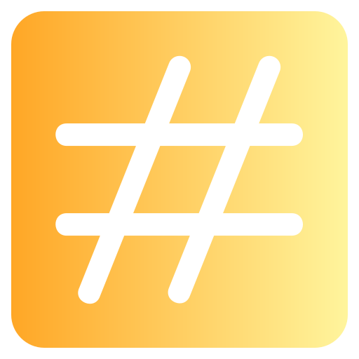 Hastag Generic Flat Gradient icon