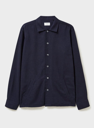 Recycled Italian Flannel Deep Navy St James Overshirt Over-Shirts Neem London 