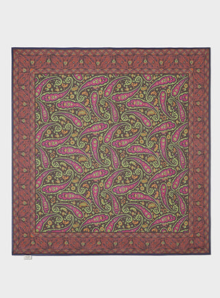 Flamboyant Tencel Pink Paisley Scarf Socks & Scarfs Neem London 