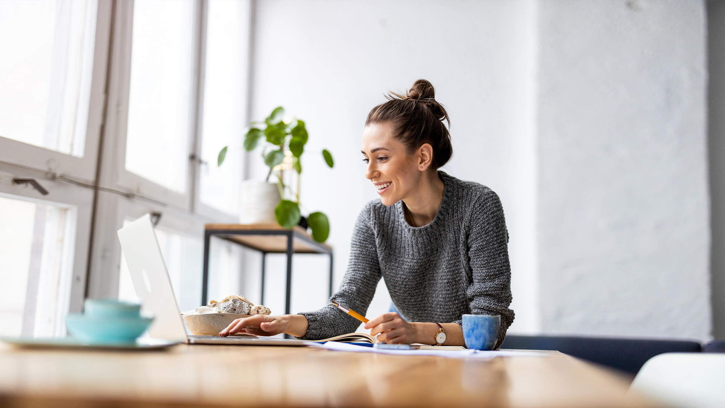 Young woman on laptop