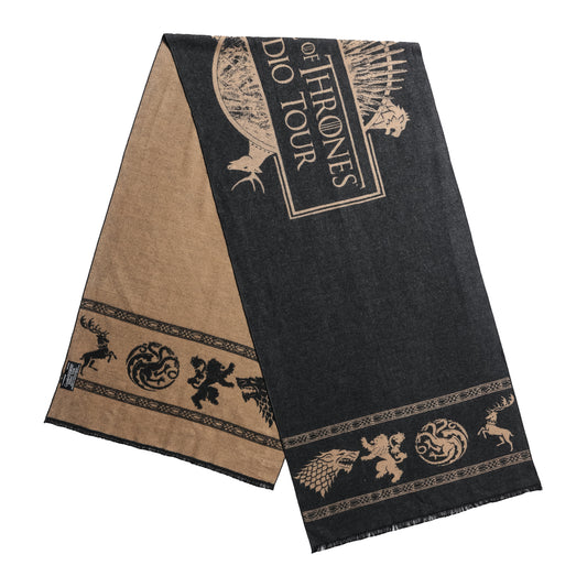 Studio Tour - Gold/Black Woollen Scarf