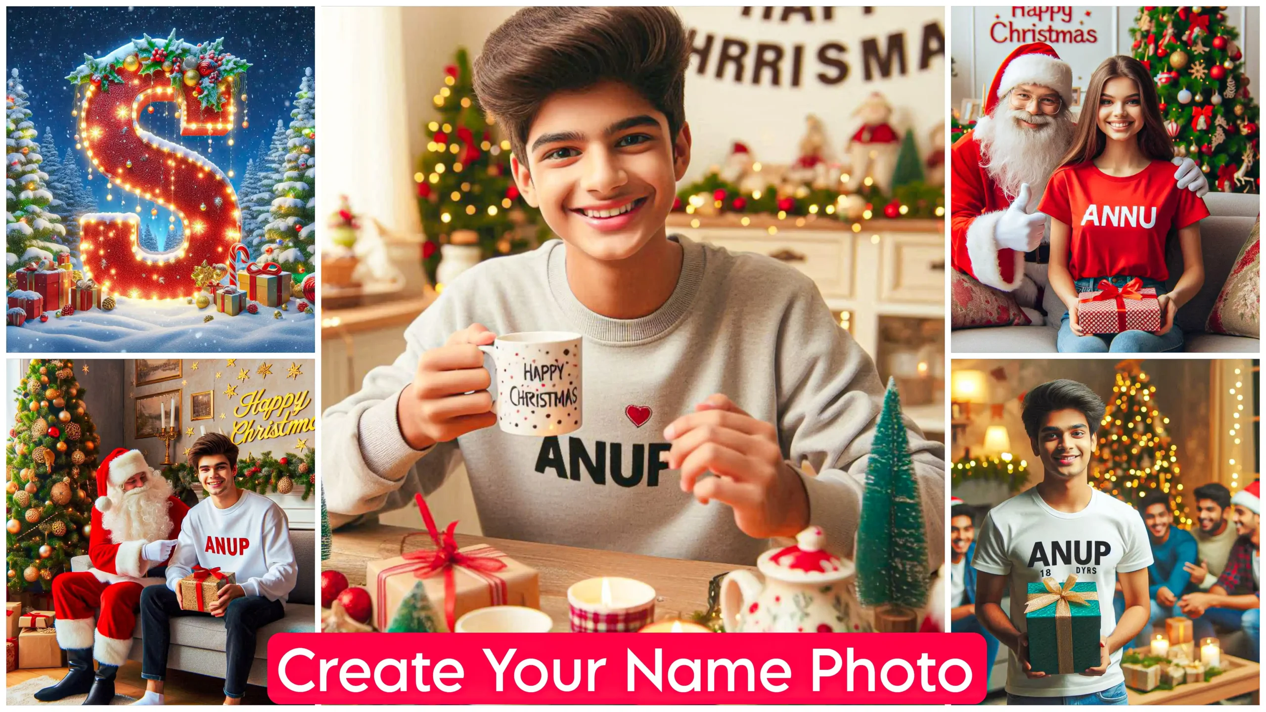 Merry Christmas Ai Name Photo Editing 2024