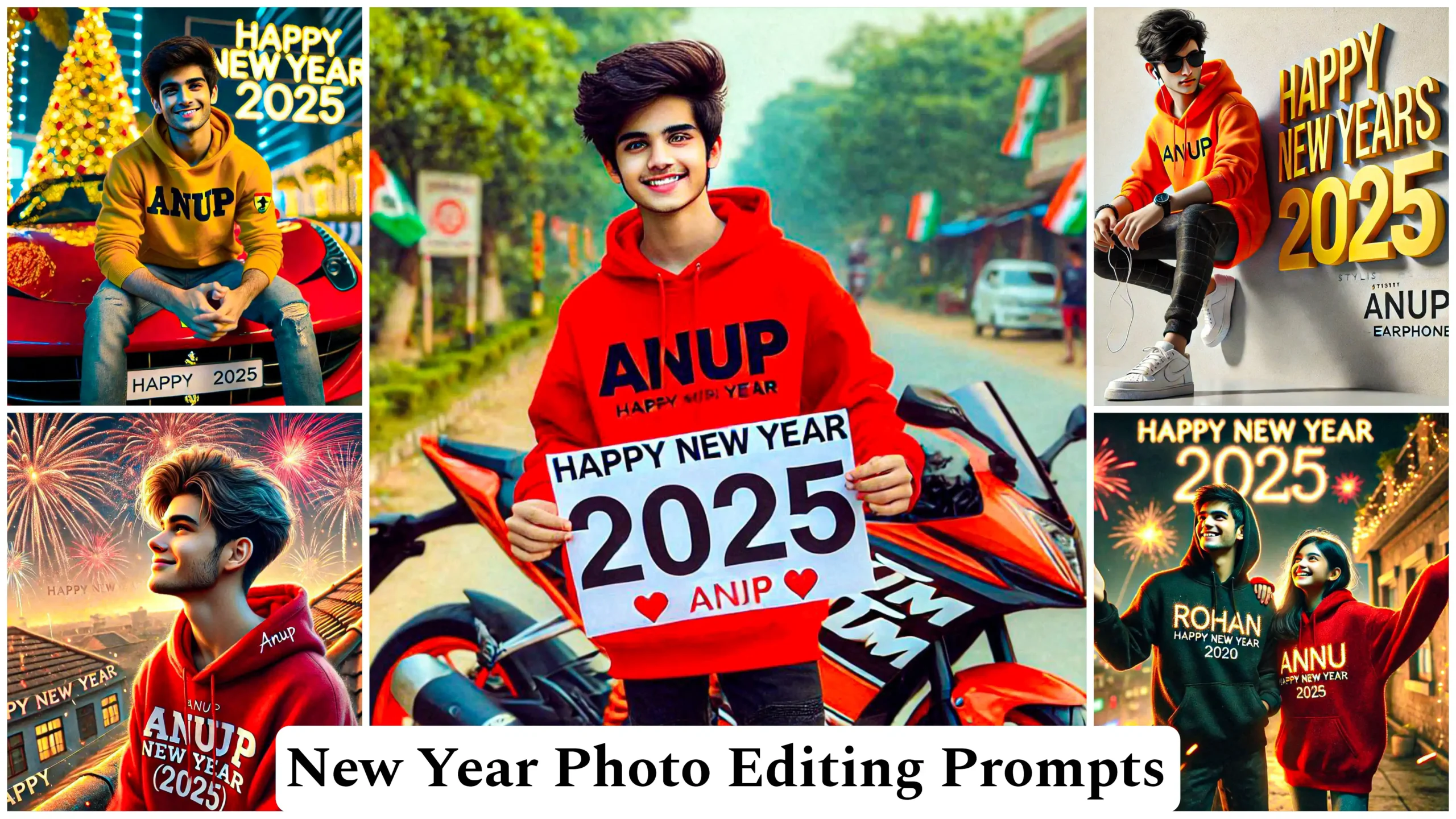 Happy New Year 2025 AI Photo Editing Prompts