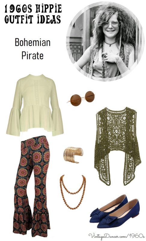 1970s Outfit Inspiration | 70s Costume Ideas Boho Hippie  AT vintagedancer.com