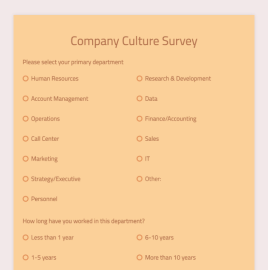 Company Culture Survey