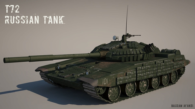 T-72 Russian  Tank 3D model