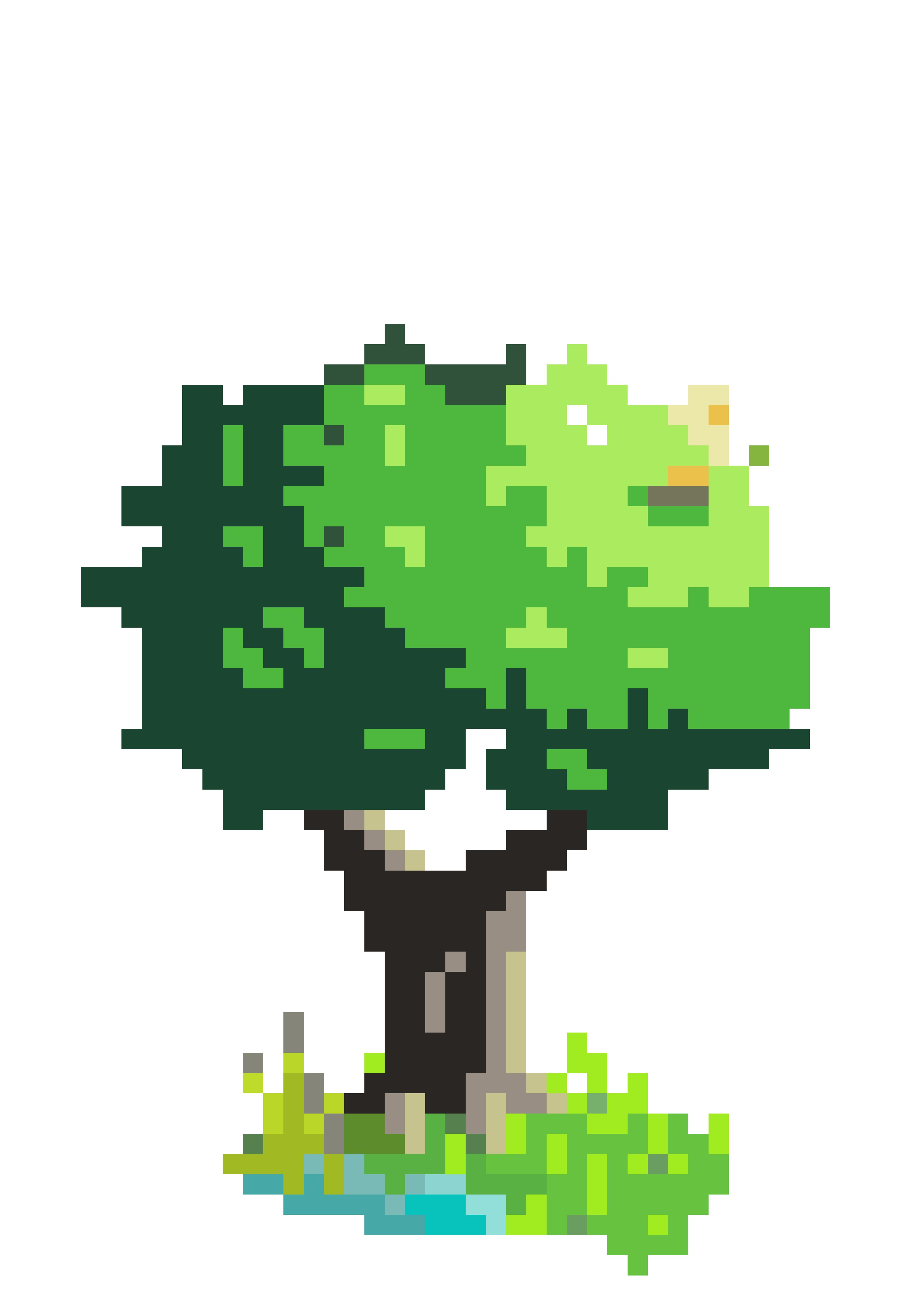 Pixel Art Trees Set Pixel Art Tutorial Cool Pixel Art Pixel Art Games ...