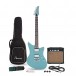 Hartwood Charger Origin Guitar Pack, Lagoon Blue