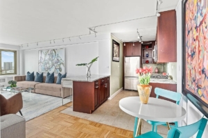 kitchen and living room in Washington Heights homes