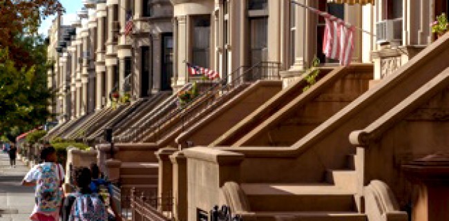 Kids walking to school Park Slope